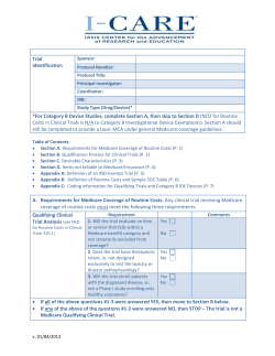 Medicare Coverage Analysis (MCA)