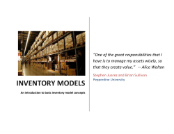 Inventory models