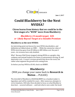 Could Blackberry be the Next NVIDIA?