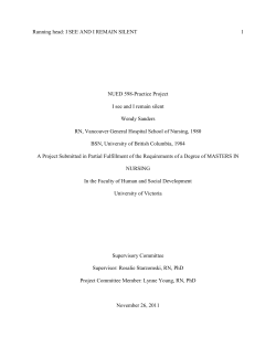 I see and I remain silent