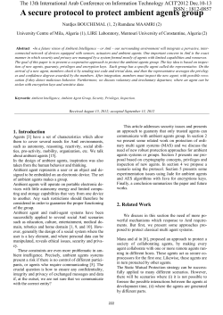 A secure protocol to protect ambient agents group
