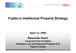 Fujitsu`s Intellectual Property Strategy