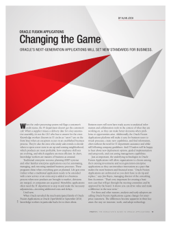 Changing the Game ORACLE`S NEXT