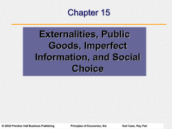 Externalities, Public Goods, Imperfect Information, and Social Choice