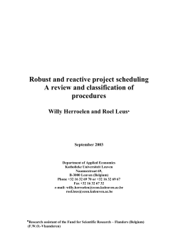 Solution and quality robust project scheduling