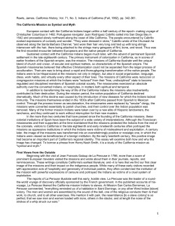 Rawls, James. California History, Vol. 71, No. 3, Indians of California