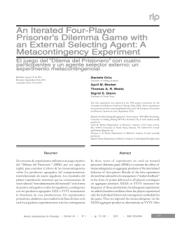 An Iterated Four-Player Prisoner`s Dilemma Game with an External