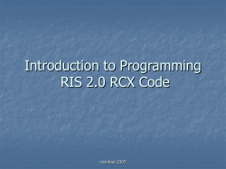 Intro to RCX code PPT