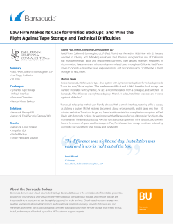 Law Firm Makes Its Case for Unified Backups, and Wins the Fight