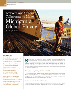 Lawyers and Others Collaborate to Make Michigan a Global Player