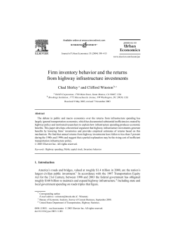 Firm inventory behavior and the returns from highway infrastructure