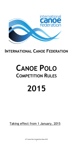 Canoe Polo Rules - International Canoe Federation