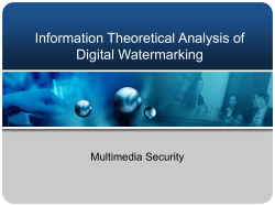 Information Theoretical Analysis of Digital Watermarking