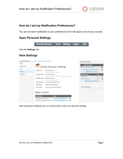 How do I set my Notification Preferences?