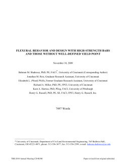 Flexural Behavior And Design With High