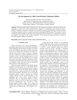The Development of a Risk-Neutral Density Estimation Method