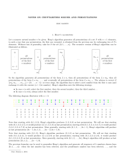 NOTES ON CRYPTARITHM SOLVER AND PERMUTATIONS 1