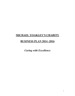 MICHAEL YOAKLEY`S CHARITY BUSINESS PLAN