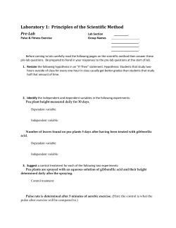 Laboratory 1: Principles of the Scientific Method
