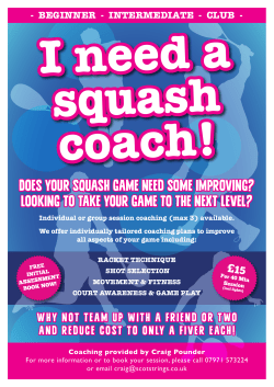 Does your squash game need some improving?