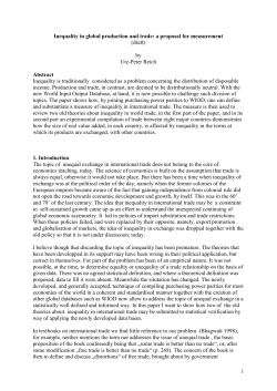 Inequality in Global Production and Trade