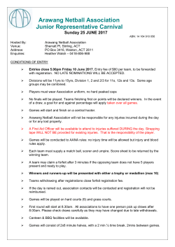 2017 Carnival Team Nomination Form