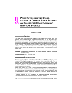 price ratios and the cross- section of common stock returns on