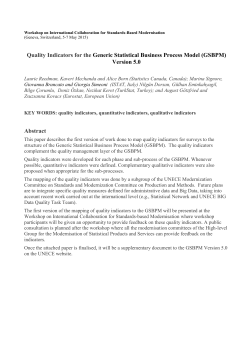 B. Quality indicators for the GSBPM phases and sub