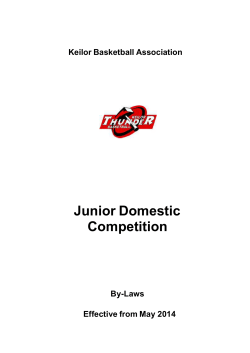 KBA Junior Domestic By-Laws May 2014