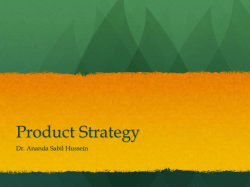 Product Strategy - Ananda Sabil Hussein,Ph.D