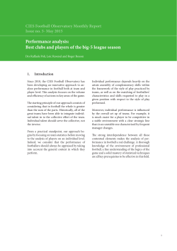 Performance analysis: Best clubs and players of the big