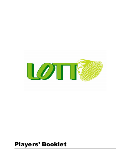 Players` Booklet - Maltco Lotteries