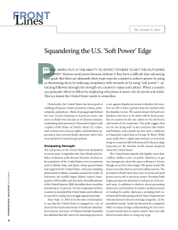Squandering the US `Soft Power` Edge