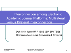 Interconnection among Electronic Academic Journal Platforms