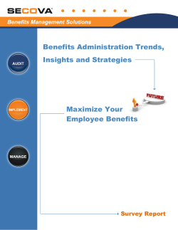 Benefits Administration Trends, Insights and Strategies Maximize