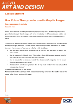 A Level Art and Design Activity (Colour Theory)