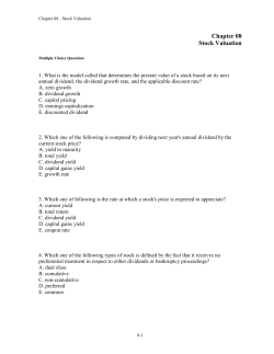 Chapter 08 Stock Valuation