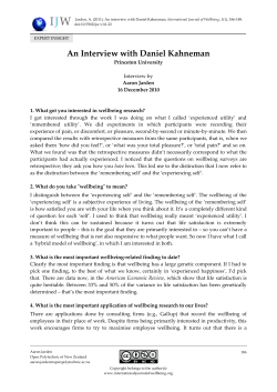 An interview with Daniel Kahneman