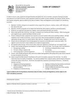 CODE OF CONDUCT