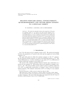 RELATIVE POINCARE LEMMA, CONTRACTIBILITY