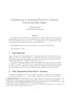 Identification in Sequential First-Price Auctions: First