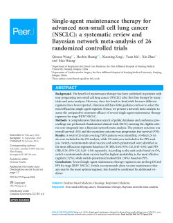 Single-agent maintenance therapy for advanced non-small