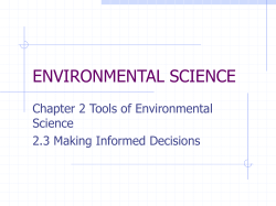ENVIRONMENTAL SCIENCE