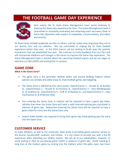 the football game day experience - South Carolina State University