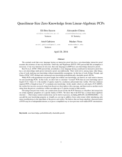 Quasilinear-Size Zero Knowledge from Linear
