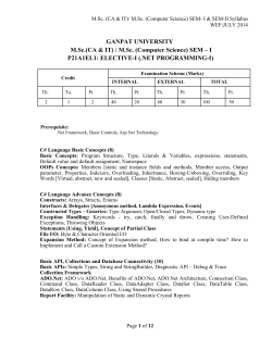MSc_CA_IT_Sem_1 - dcs.gnu.ac.in