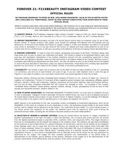 FOREVER 21: F21XBEAUTY INSTAGRAM VIDEO CONTEST