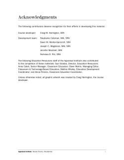 Appraisal Review Theory - Residential