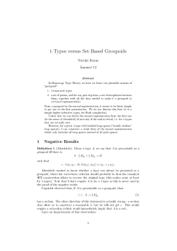 1-Types and Set-Based Groupoids