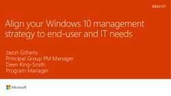 Align your Windows 10 management strategy to end